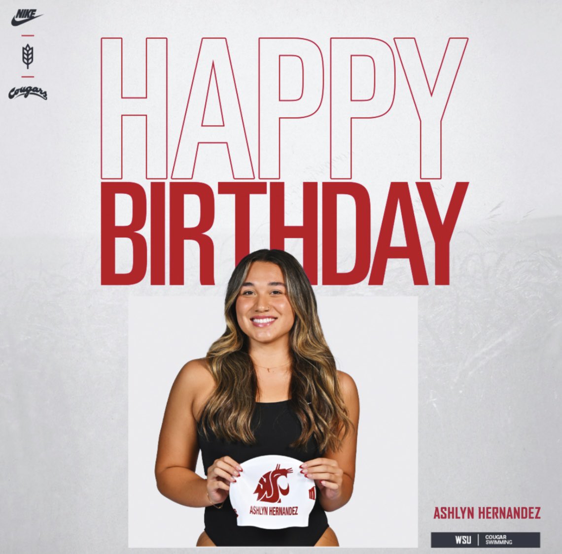 wsucougarswim's tweet photo. Happy birthday Ashlyn! 🎉🎂🎈 https://t.co/6hTjT0kQ2i