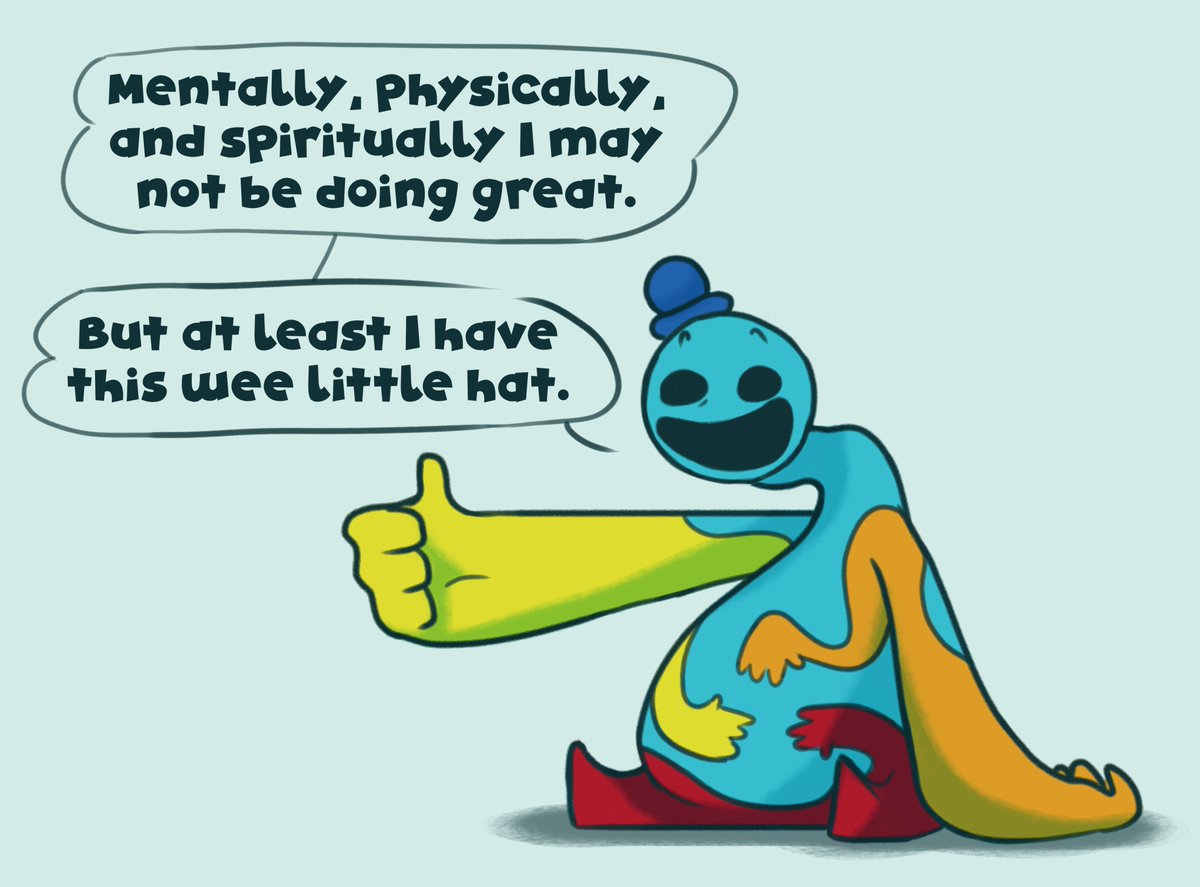 The hat stays on. Even if everything else falls apart. 🎩