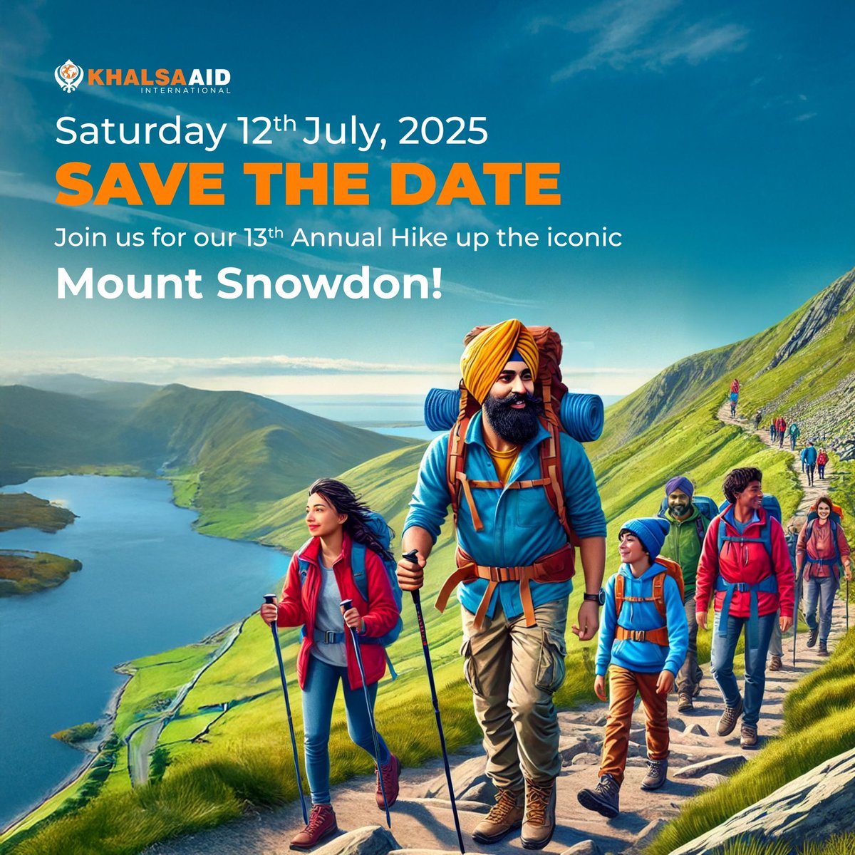 Save the Date! 📅 🥾

Join us for our 13th Annual Hike up the iconic Mount Snowdon!

Let’s make this year unforgettable and bigger than ever. Mark your calendars – we can’t wait to see you there! More details coming soon!

#MountSnowdon #SnowdonHike #KhalsaAid