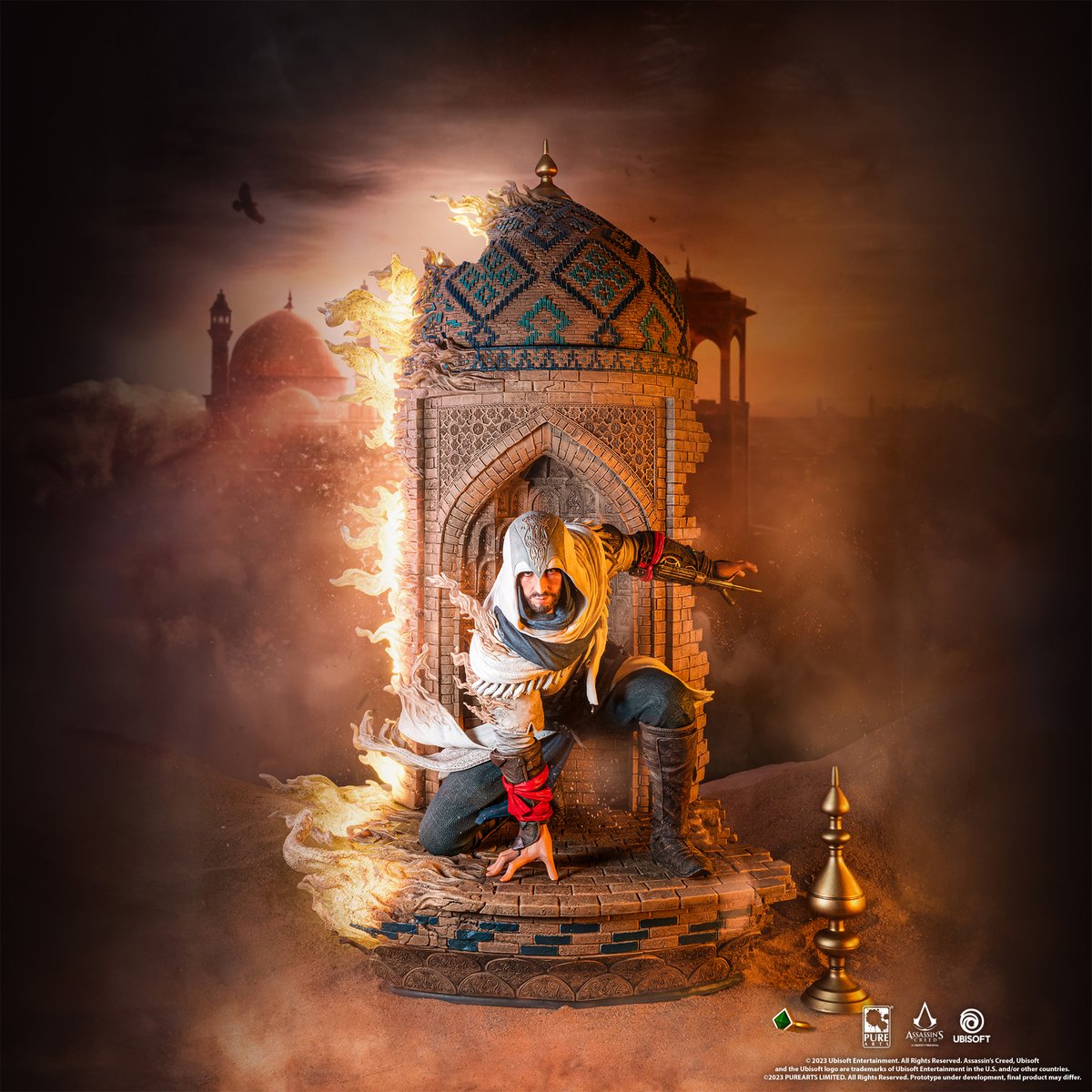 PureArtsLimited's tweet image. The Assassin's Creed Animus Basim 1/4 Scale Exclusive Edition comes with 2 interchangeable base tops, our stunning LED-lit Animus effect, and a wearable replica of Basim's ring 🔥

Limited to only 250! Get yours now ➡️ ow.ly/pHC750Si9KB