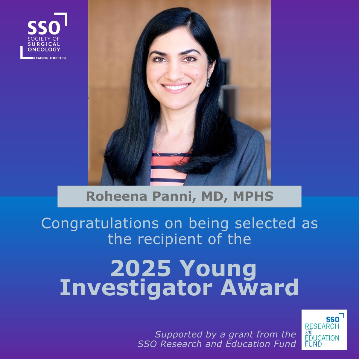 Society of Surgical Oncology (@socsurgonc) on Twitter photo We are excited to announce the 2025 Young Investigator Awards recipients! These individuals are awarded $25,000 for one year to assist with their research goals in surgical oncology. One grant is supported by the SSO REF Fund & one supported by <a href="/acpmpresearch/">Appendix Cancer PMP Research Foundation</a>. Congratulations! We are excited to announce the 2025 Young Investigator Awards recipients! These individuals are awarded $25,000 for one year to assist with their research goals in surgical oncology. One grant is supported by the SSO REF Fund & one supported by <a href="/acpmpresearch/">Appendix Cancer PMP Research Foundation</a>. Congratulations!