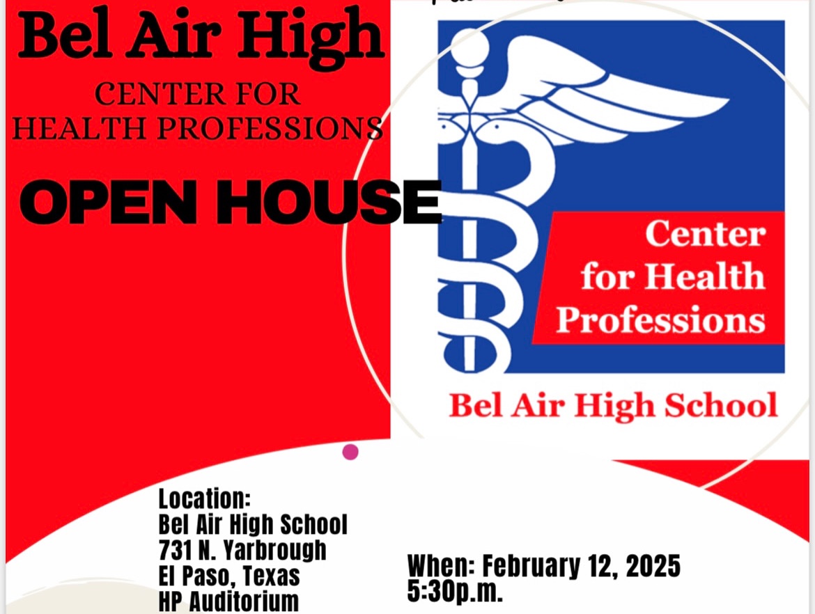 PCT_BelAirHS (@pct_belairhs) on Twitter photo Don’t forget tonight!! BEL AIR HS Health Professions Spring Open House this Wednesday At 5:30 p.m! Open to middle schoolers and freshman. Come see our programs and labs!@YsletaISDCTE @BA_Highlanders <a href="/VaniaJean88/">Vania Reyes-Flood</a> Don’t forget tonight!! BEL AIR HS Health Professions Spring Open House this Wednesday At 5:30 p.m! Open to middle schoolers and freshman. Come see our programs and labs!@YsletaISDCTE @BA_Highlanders <a href="/VaniaJean88/">Vania Reyes-Flood</a>