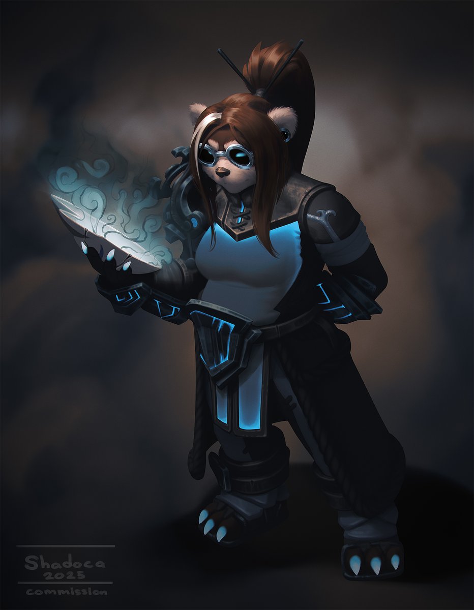 A piece done for <a href="/KingsKittens/">King Kittens</a> of their pandaren! #Warcraft