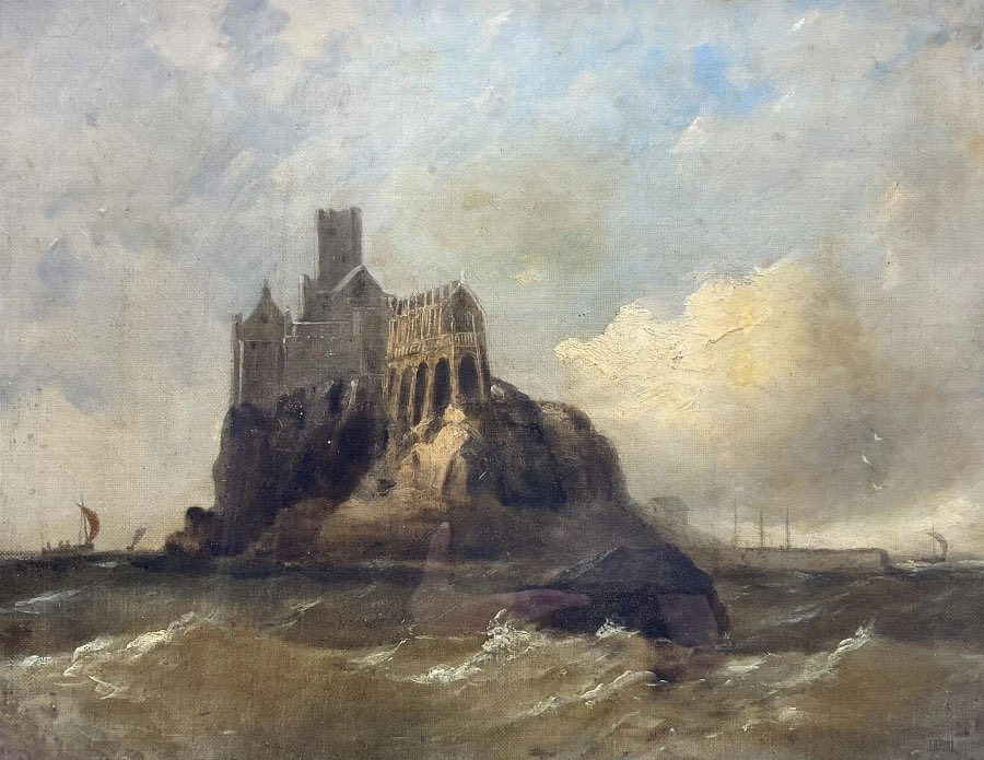 St. Michael's Mount Cornwall, by James Baker Pyne (1800-1870)