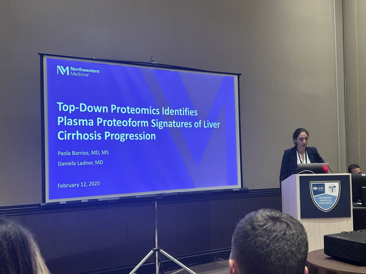 Ryan Jacobs, MD MS (@ryanjacobsmd) on Twitter photo Nice talk by <a href="/_paobarrios/">Paola Barrios, MD</a> talking about using top-down #proteomics to ID proteoforms associated with #cirrhosis progression that can potentially be used as Dx biomarkers <a href="/DanielaLadnerMD/">Daniela Ladner MD</a> <a href="/NMSurgery/">Northwestern Surgery</a> #ASC2025 Nice talk by <a href="/_paobarrios/">Paola Barrios, MD</a> talking about using top-down #proteomics to ID proteoforms associated with #cirrhosis progression that can potentially be used as Dx biomarkers <a href="/DanielaLadnerMD/">Daniela Ladner MD</a> <a href="/NMSurgery/">Northwestern Surgery</a> #ASC2025