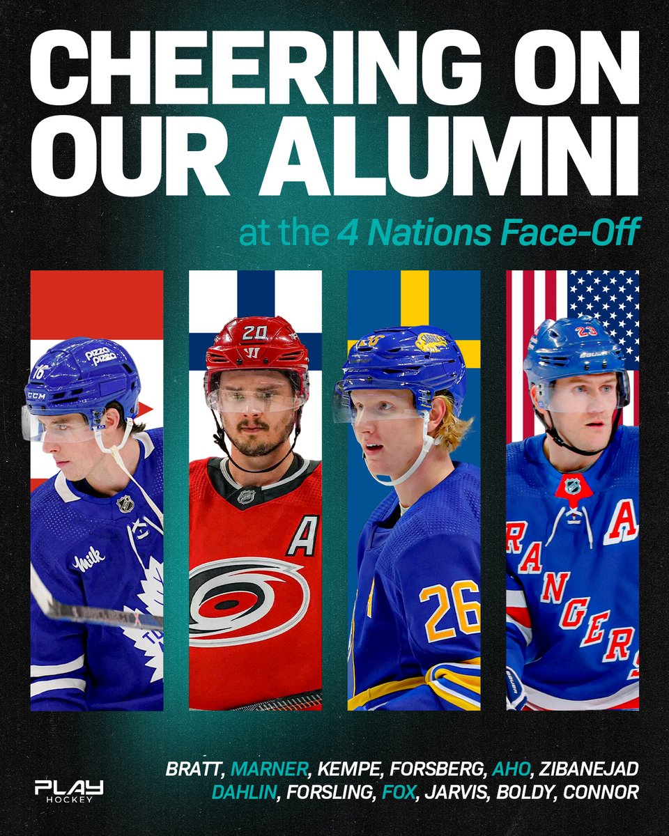 The best players in the world collide at the #4Nations Face-Off TONIGHT! #PLAYAlumni 🇨🇦🇫🇮🇸🇪🇺🇸