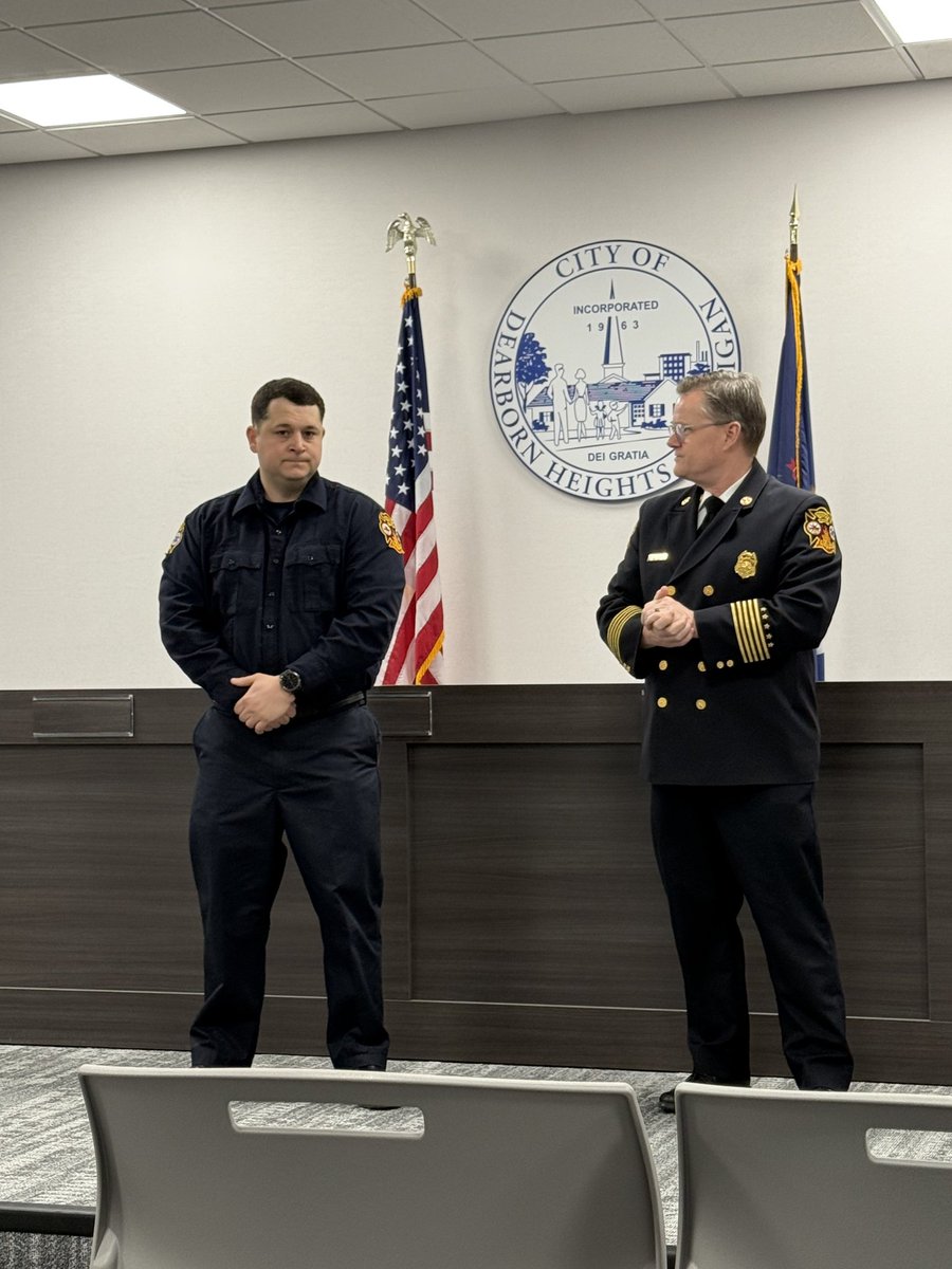 Yet another swearing-in this week at <a href="/DearbornHts/">City of Dearborn Heights</a>! We welcomed PFF Greg Baile-Jann to the family! Excited to have you as part of the team.
