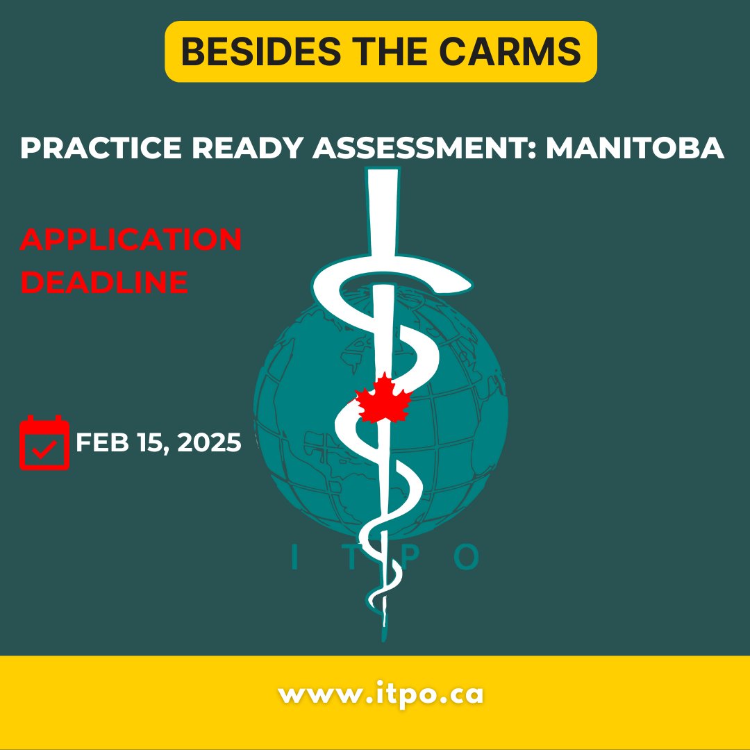 ITPCstrong's tweet image. "⏰ PRA-MB Application Deadline: Feb 15, 2025! ⏰
Don’t miss your chance for licensure in Canada—apply on time!
#IMGPathways #PRA_MB #Licensure"