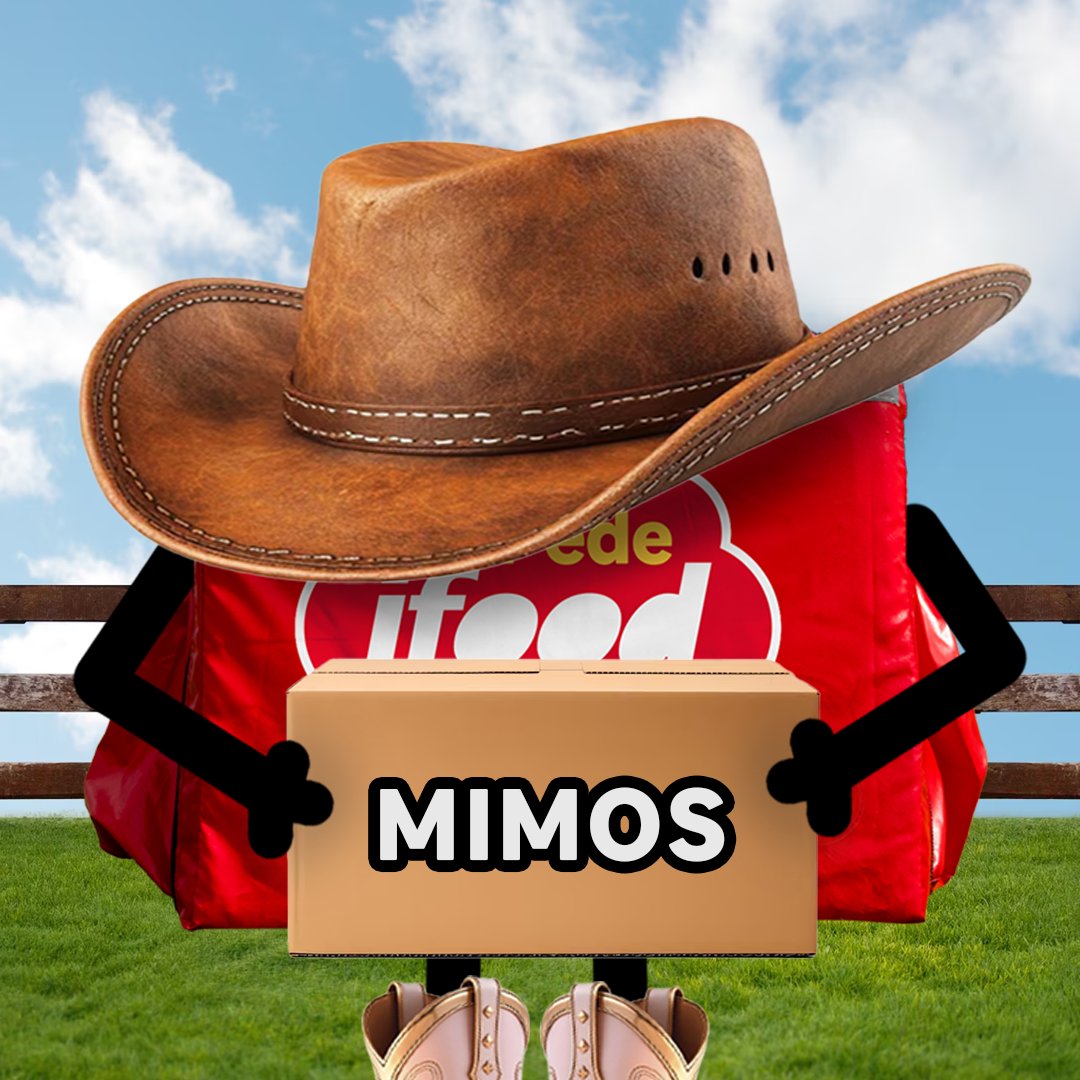 iFood's tweet image. 600 RTs e o ADM coloca o chapéu de cowboy pra, quem sabe, aparecer nas DMs de vcs com MIMOS 🤠👀 #iFoodNoBBB25 #BBB25