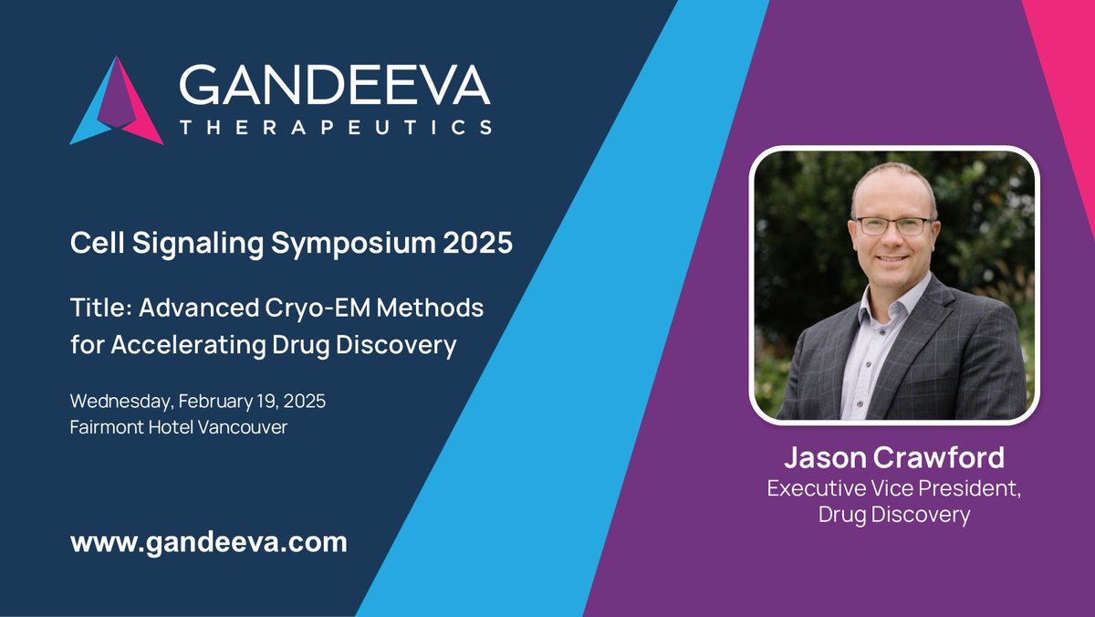 Dr. Jason Crawford, EVP Drug Discovery, will speak at the 2025 Cell Signaling Breakthroughs Symposium in Vancouver, BC on February 19, 2025.