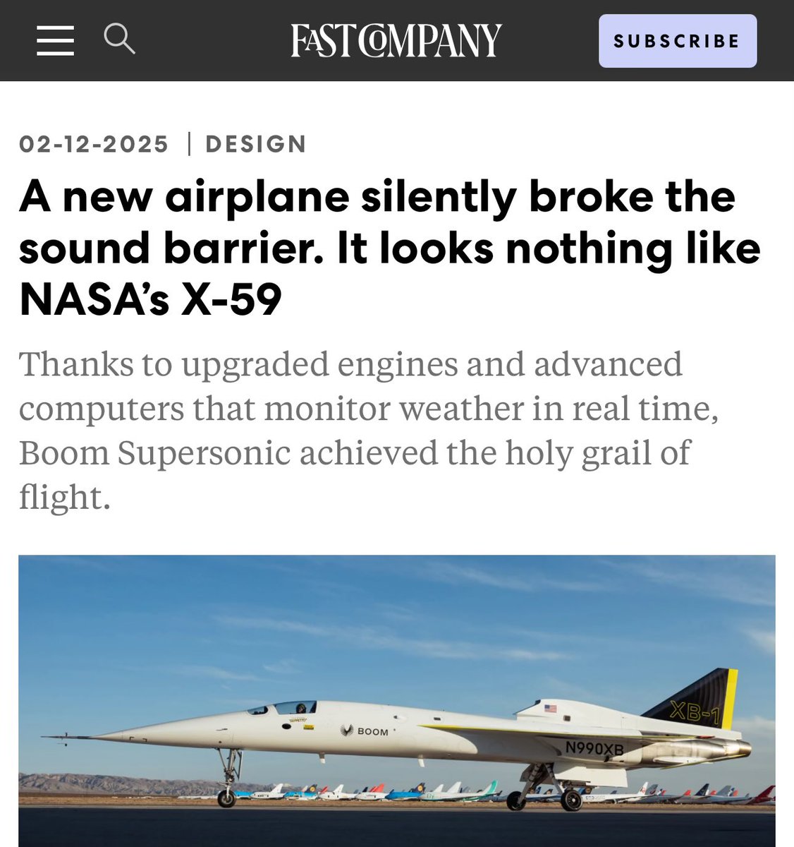 Blake Scholl 🛫 (@bscholl) on Twitter photo Most of MSM won’t cover <a href="/boomaero/">Boom Supersonic</a>… only <a href="/FastCompany/">Fast Company</a> is paying attention 😂
The most ironic outcome is the most likely? Most of MSM won’t cover <a href="/boomaero/">Boom Supersonic</a>… only <a href="/FastCompany/">Fast Company</a> is paying attention 😂
The most ironic outcome is the most likely?