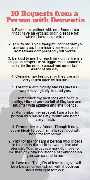 Please re-Tweet these 10 reminders for all of us who support people living with #dementia.  

#Alzheimers #kindness