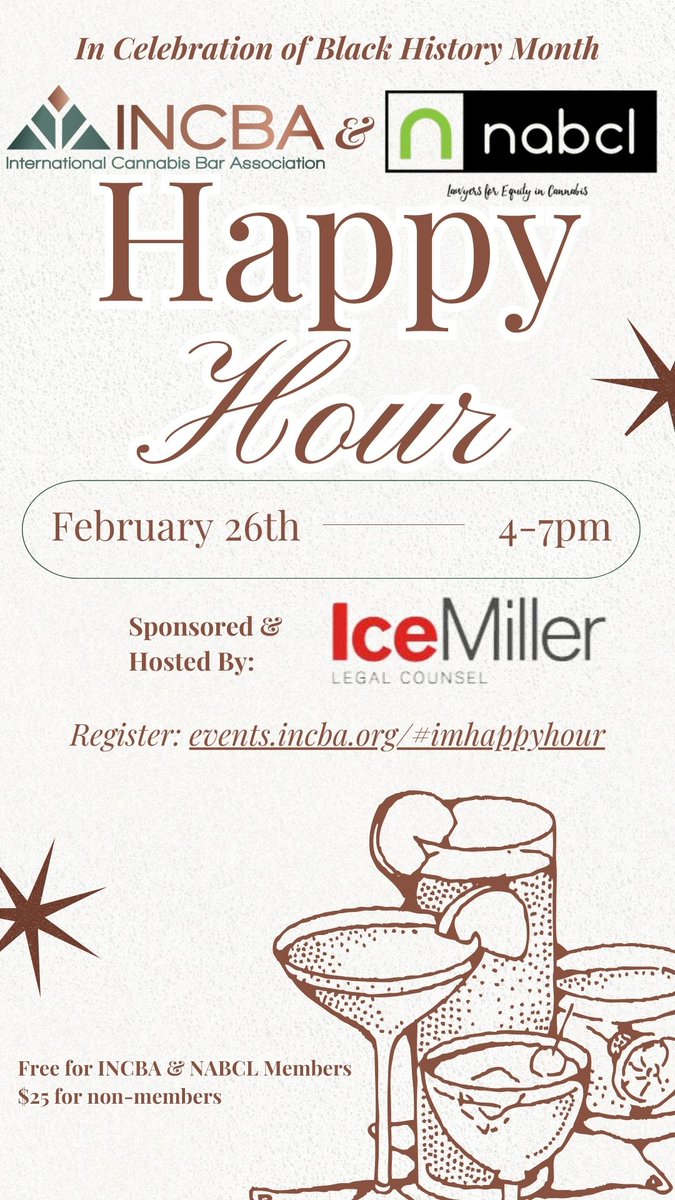 If you're in Chicago, I hope to catch you on February 26th for INCBA &amp; NABCL Happy Hour!