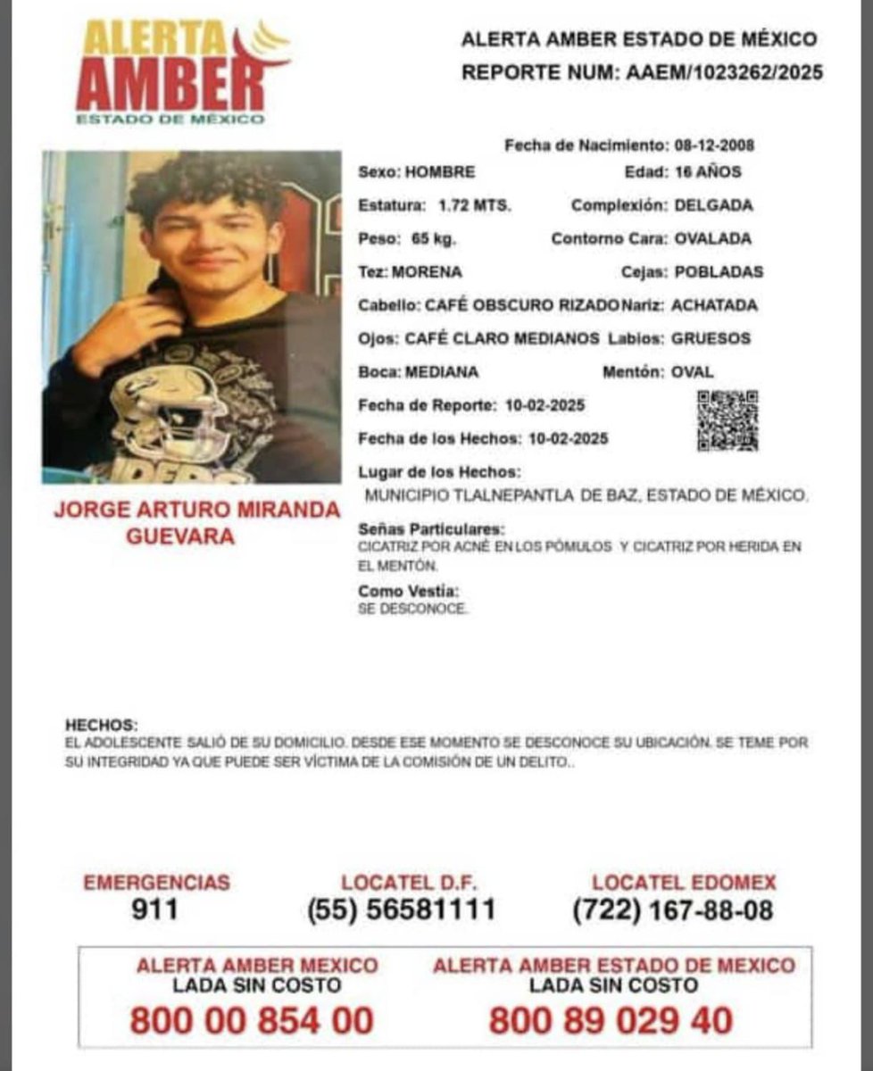 889Noticias's tweet photo. #AlertaAmber solicitamos tu auxilio ante cualquier dato que pueda ayudar a localizarlo. 

Síguenos a través de #iHeartRadioMx https://t.co/Ra23567Nb2 vg https://t.co/HTdCJjA8fE