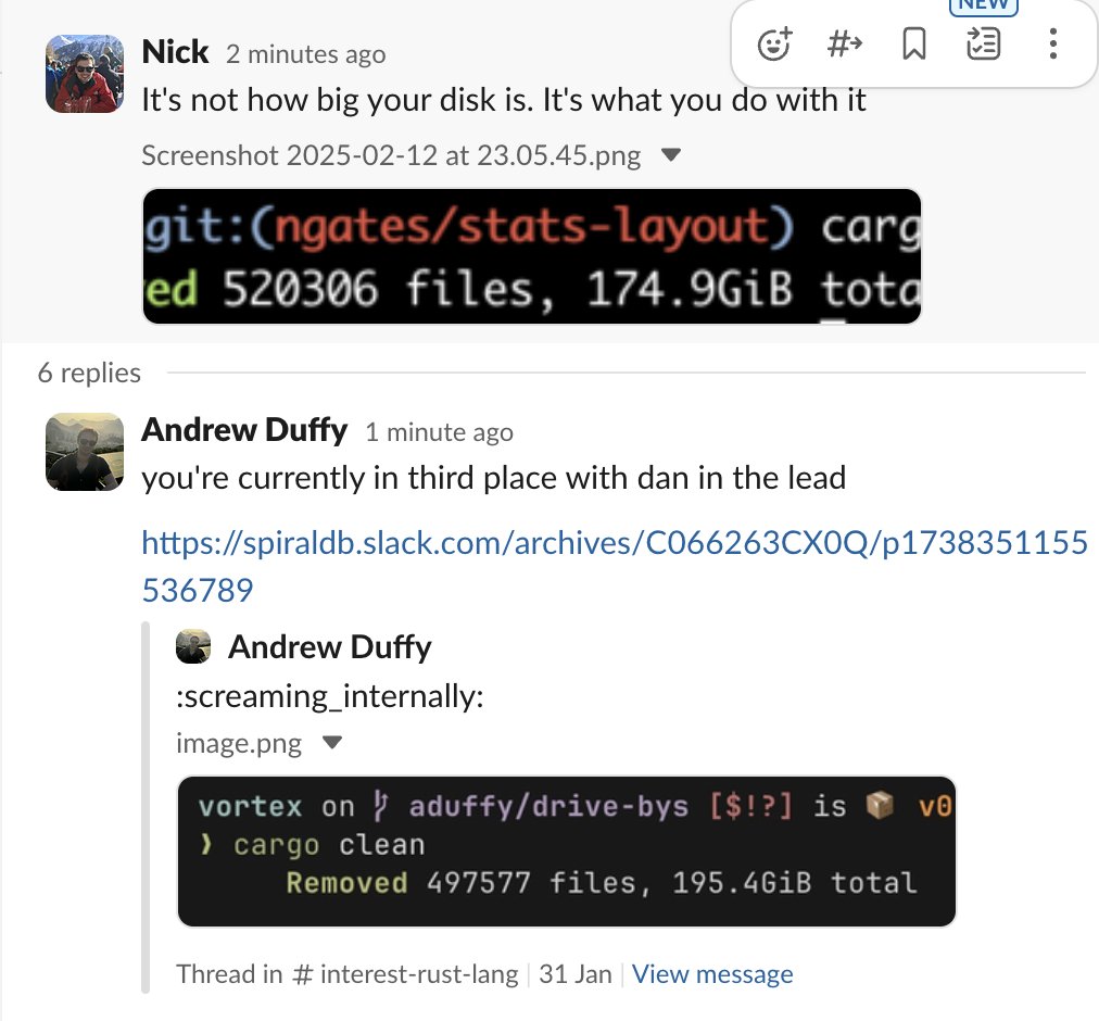 We can't be the only ones who compete with `cargo clean`