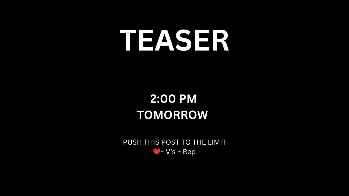 First Player-Teaser tomorrow🤫