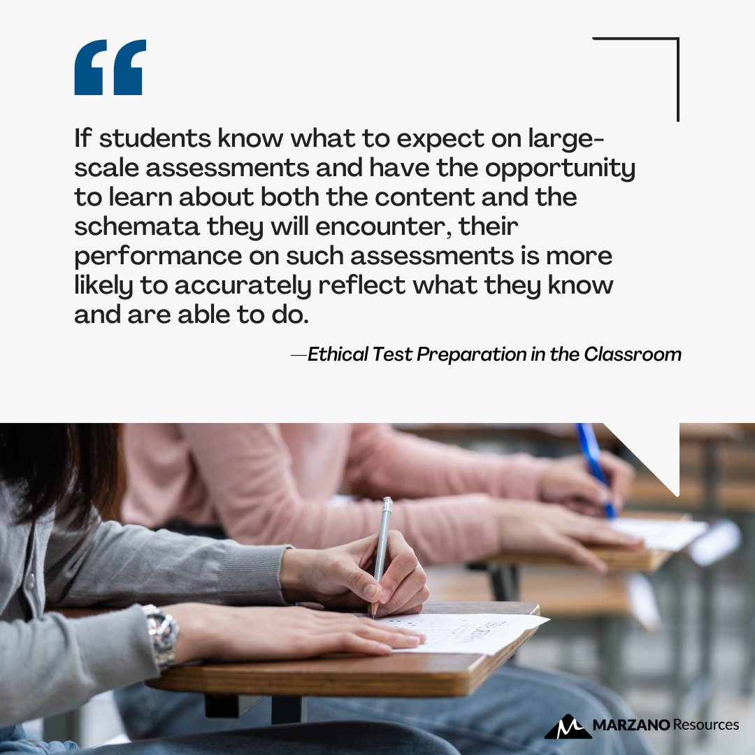 MarzanoResource's tweet image. Large-scale assessments have the power to either open or close future doors for your students. Prepare students for large-scale standardized tests with ethical assessment and instruction. 🌟

🔗: bit.ly/4dnko6S

#Assessment #StandardizedTests #Edu