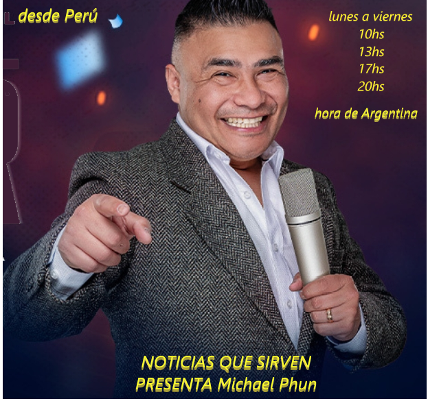 radiecitaradio's tweet photo. Michael Phun te trae "noticias que sirven" directo desde Perú enterate día tras día  lo que pasa en Perú y el mundo en RADIECITA de Lunes a viernes en 4 ediciones a las 10-13-17-20 horas de Argentina. como siempre en https://t.co/UixzYmaEwc https://t.co/9PQXOCOeHG