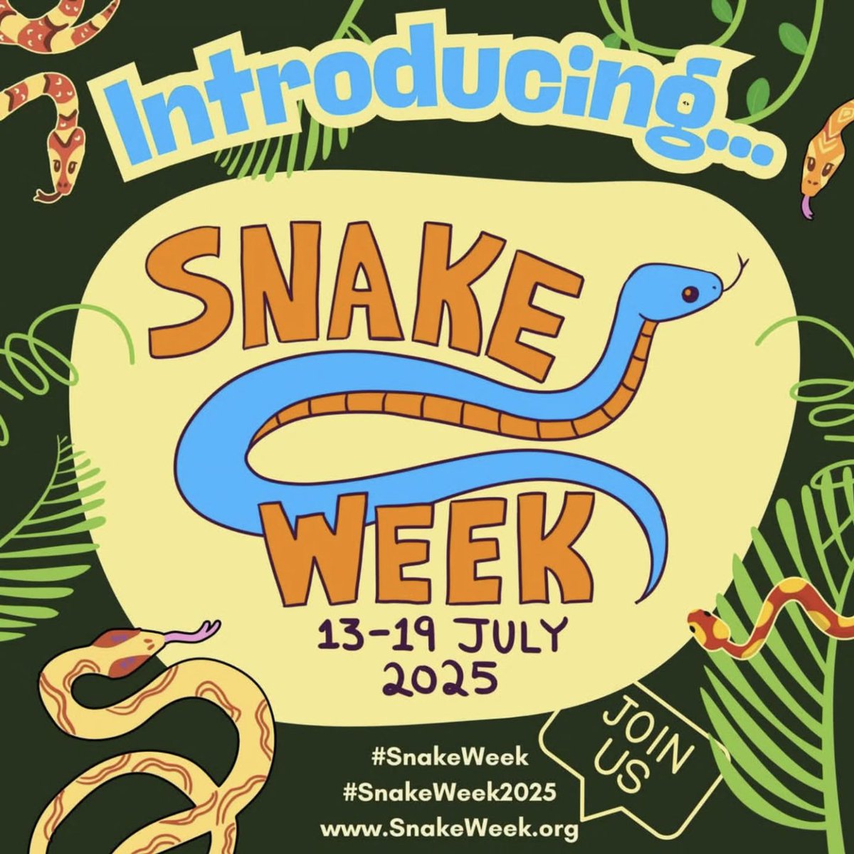SAVE THE DATE! We are excited to be a part of SNAKE WEEK 2025! To celebrate the Lunar New Year, dozens of organizations around the world will hold snake-themed events from 13-19 July, online and in-person. Check out the organizations already signed on at snakeweek.org.