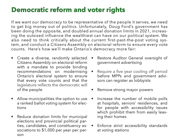 FairVoteCanada's tweet photo. The challenge has been laid by @MikeSchreiner and the @OntarioGreens. 

Will other parties pledge to make every vote count with real electoral reform, or continue upholding an undemocratic system for their own self-interest? https://t.co/W1cxRwR36L