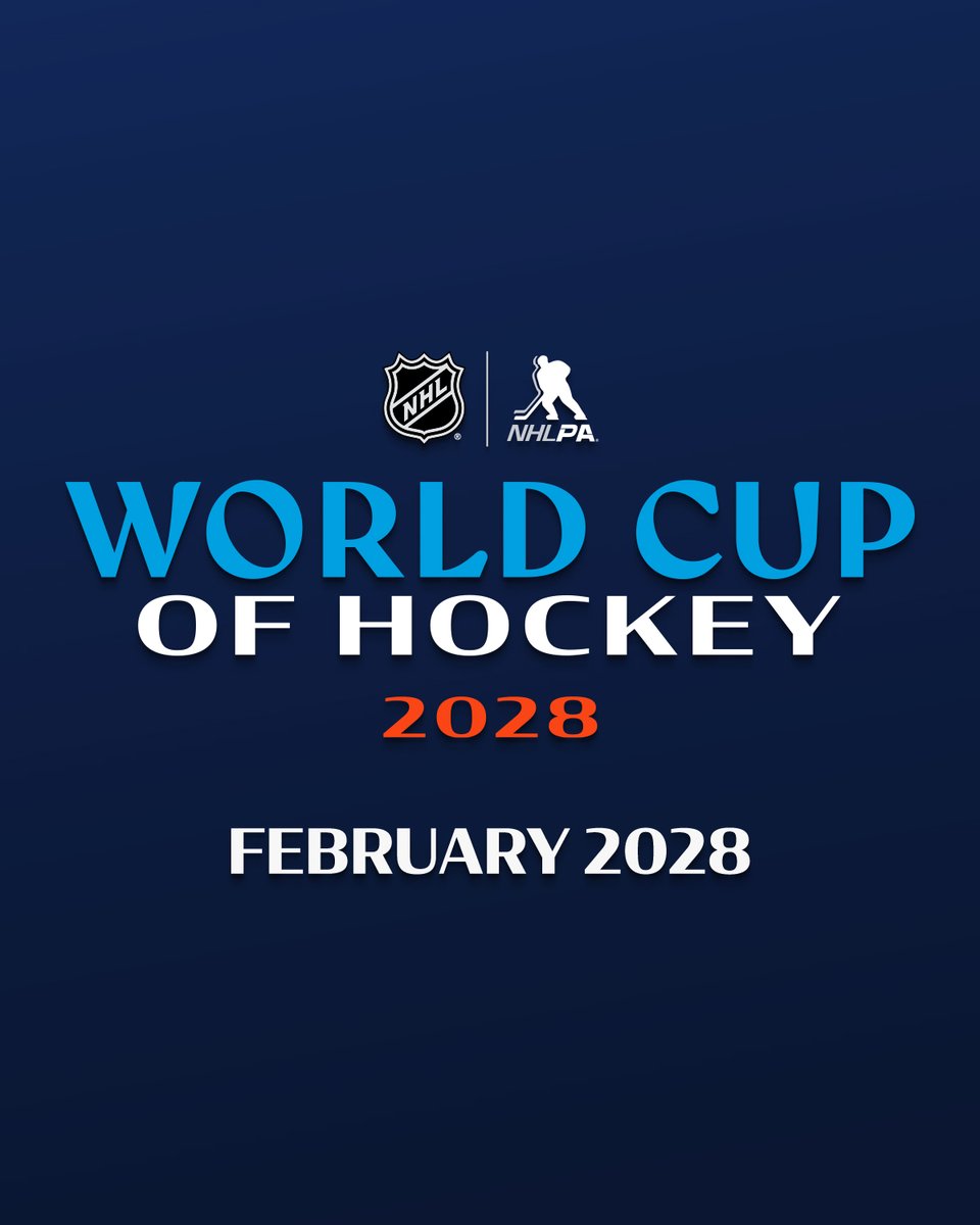 The World Cup of Hockey returns in February 2028! 🏆 

The world’s best hockey players competing for a best-on-best international hockey championship.