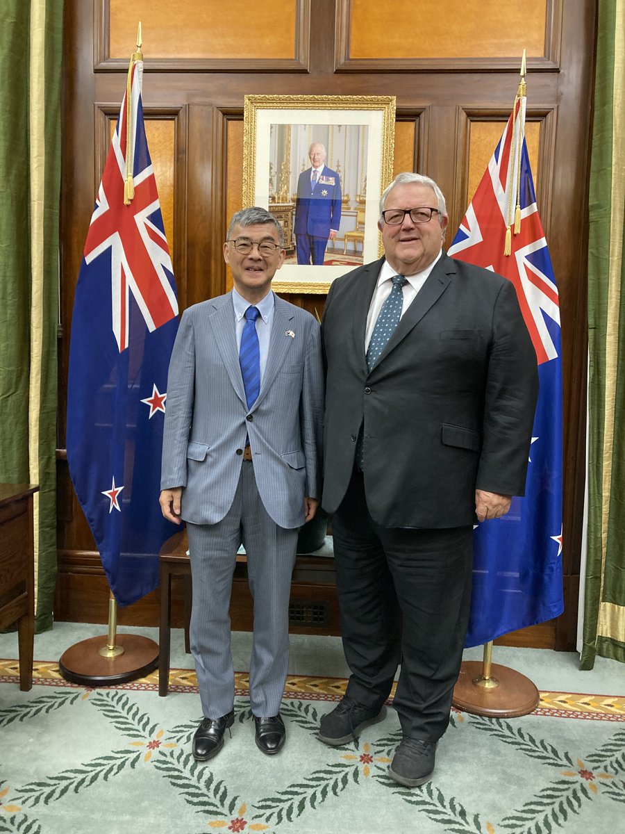 Ambassador Osawa met with Rt Hon Gerry Brownlee, Speaker of the House of Representatives, to exchange views on our bilateral relationship and global developments of mutual interest.