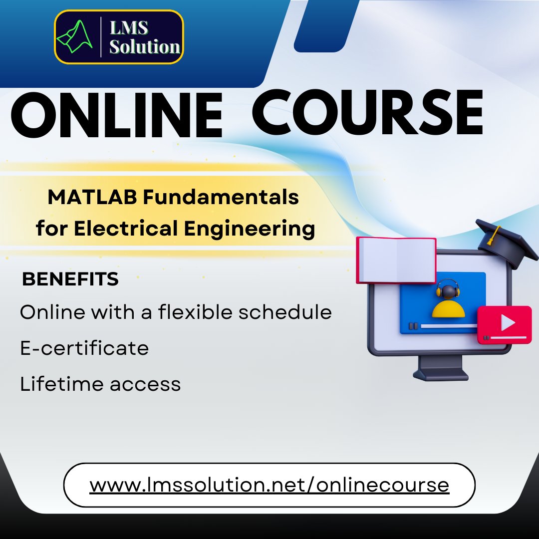 Lms_Solution's tweet image. Master MATLAB: Fundamentals for Electrical Engineers
Registration link: zurl.co/QP7Pe
#MATLABTraining #ElectricalEngineering #LearnMATLAB #EngineeringTools #ProgrammingBasics #MATLABCourse #ElectricalAnalysis #EngineerSkills #TechLearning #MATLABForEngineers