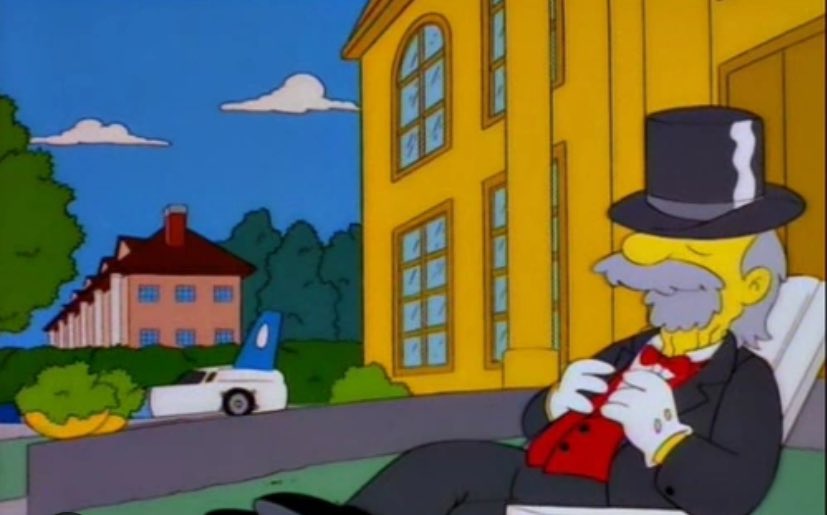 Me muero. Seriamos el linyera de los simpsons con nueva plata