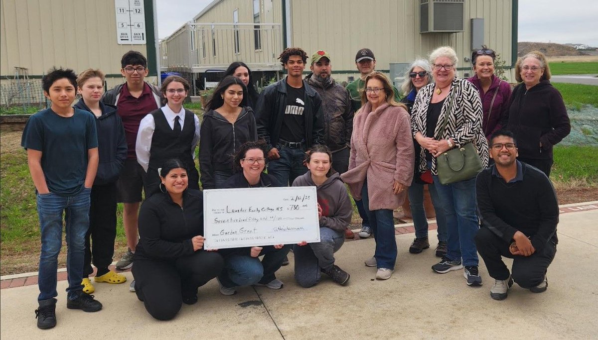 The ECHS Garden Club wants to thank the Hill Country Bloomers Garden Club for their generous Educational Garden grant!!!  We will be using it to purchase additional raised beds, gardening soil, and native plants.