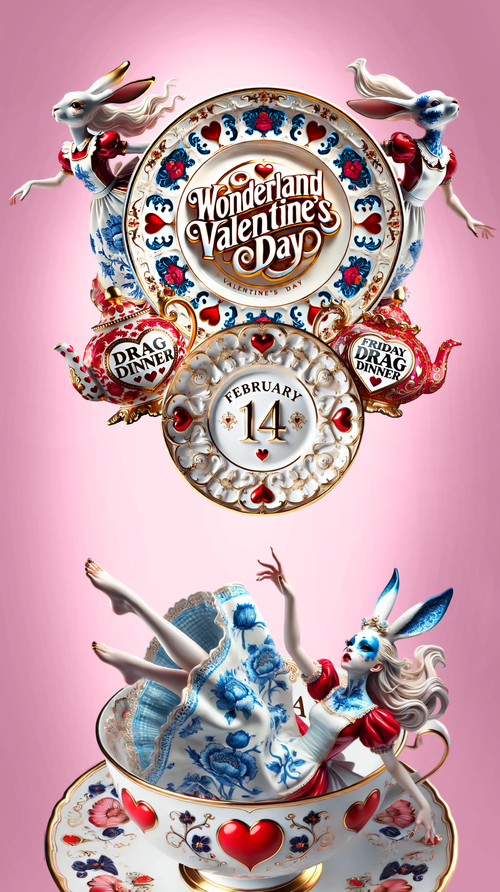 Join us on #ValentinesDay for the return of the #DragDinnerShow at 7 PM! For more info and the book your dinner reservation, visit: luckychengs.com/valentines #dragshow #loveislove #love #GalentinesDay #NYC  #wonderland #luckychengs #food #Drinking #fun