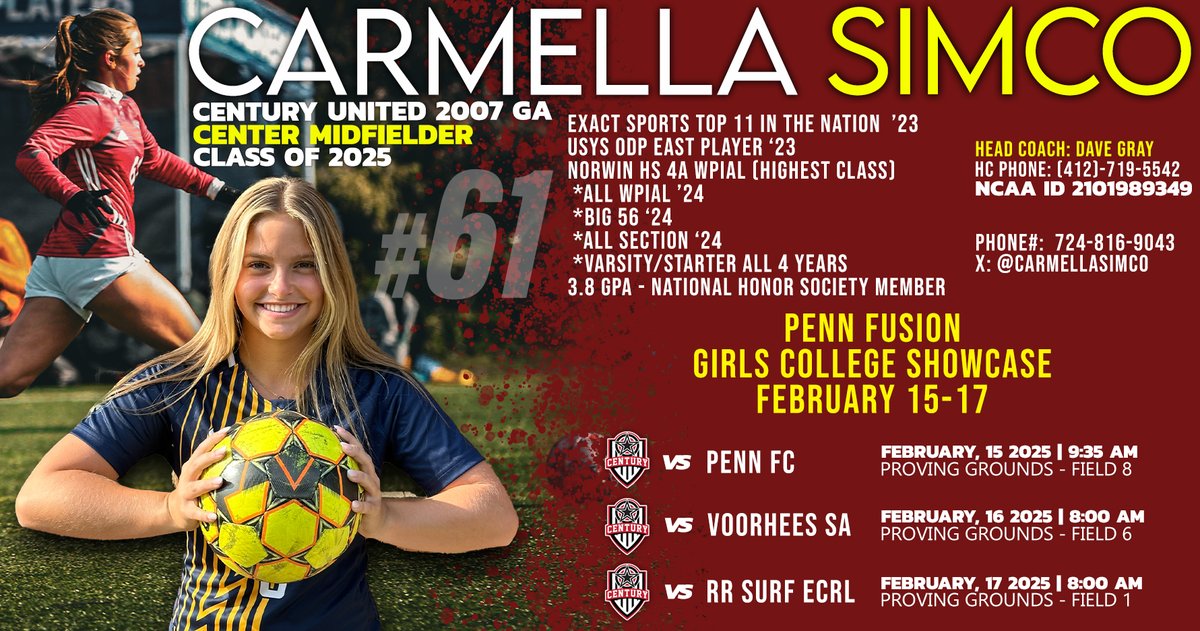 Going to Penn Fusion this weekend? My Century United 06/07 GA still has some great uncommitted players so come check us out!