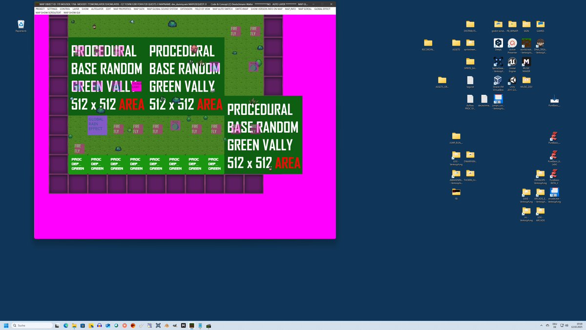 dowen_mark's tweet photo. #indiedev #indiegame #indiegames #itchio #Windows #retro #gamedev #gamedevelopement #madewithbasic #purebasic #developer #game #gameplay #gameengine #handmade #mark_dowen proc system at its best, building worlds :) https://t.co/y9dBGplJ5F