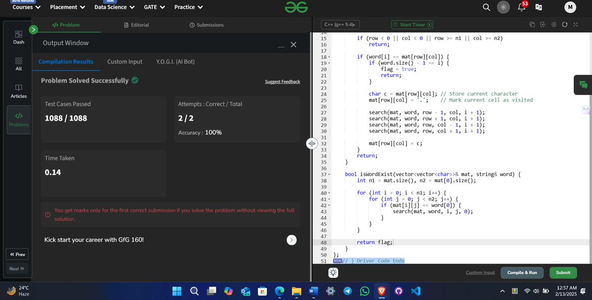 itz_manuv's tweet image. Day 79 of the #GFG160 Challenge is here! Continuing my exciting journey of 160 days dedicated to sharpening problem-solving skills and tackling challenges on GeeksforGeeks💻📷
@geeksforgeeks
gfgcdn.com/tu/TV3 #gfg160 #geekstreak2024 #codinglife