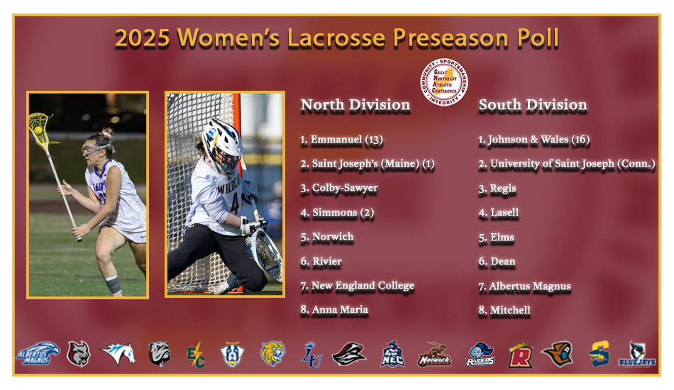 🥍WLAX SZN🥍

<a href="/ECSaints/">EC Saints</a> and <a href="/jwuwildcatsPVD/">jwuwildcatsPVD</a> were tabbed as the preseason favorites in the 2025 GNAC Women's Lacrosse Preseason Poll.

Read more: thegnac.com/sports/wlax/20…

#d3lax #theGNAC