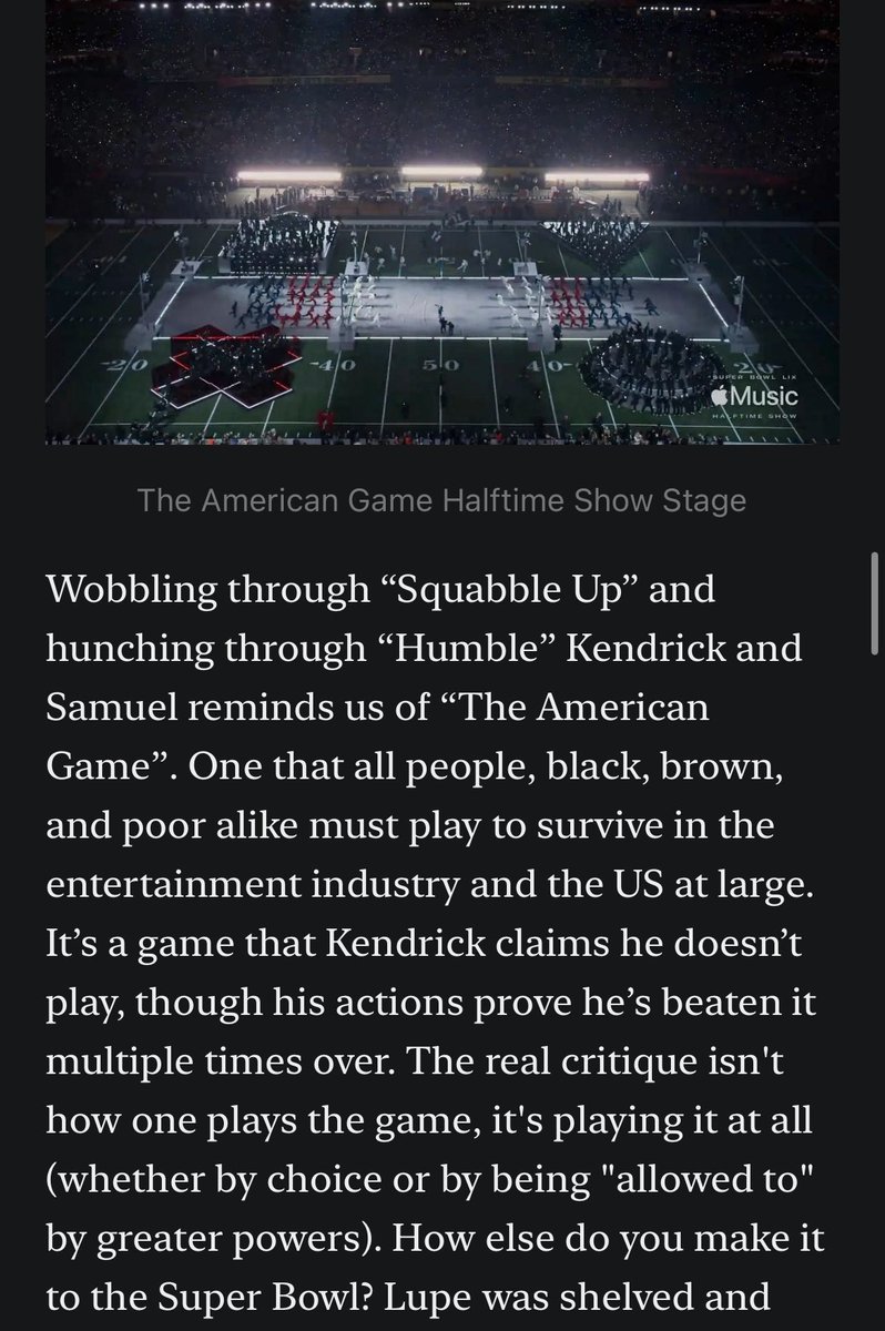 TheLinxBlog's tweet image. LINX GO LIVE: Super Bowl LIX Halftime Show
Read the full article here 🔗: open.substack.com/pub/thelinx/p/…