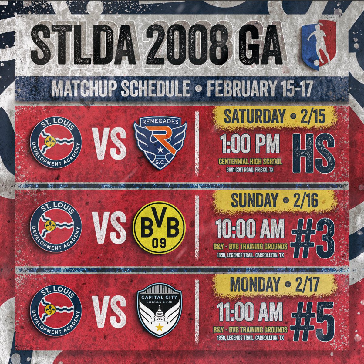 We are headed to Dallas this weekend for our last GA conference games! March begins MO HS season. A break from club but we can attend ID camps, looking forward to getting on some campus’s <a href="/STLDASoccer/">StLouisDAsoccer</a> <a href="/GAcademyLeague/">Girls Academy</a> <a href="/ImYouthSoccer/">ECNL/GA/Recruiting/College Soccer</a>
<a href="/ImCollegeSoccer/">College Soccer Truth ™</a>