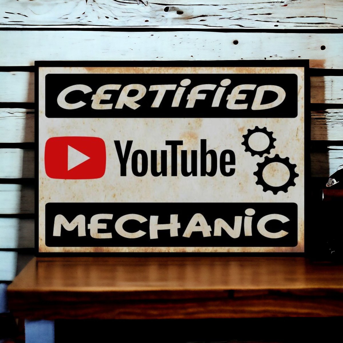 arlissbryant's tweet image. Certified Youtube Mechanic Sign Garage Decor tuppu.net/b2391f91 #kitchenconnection #Etsy #GarageSign