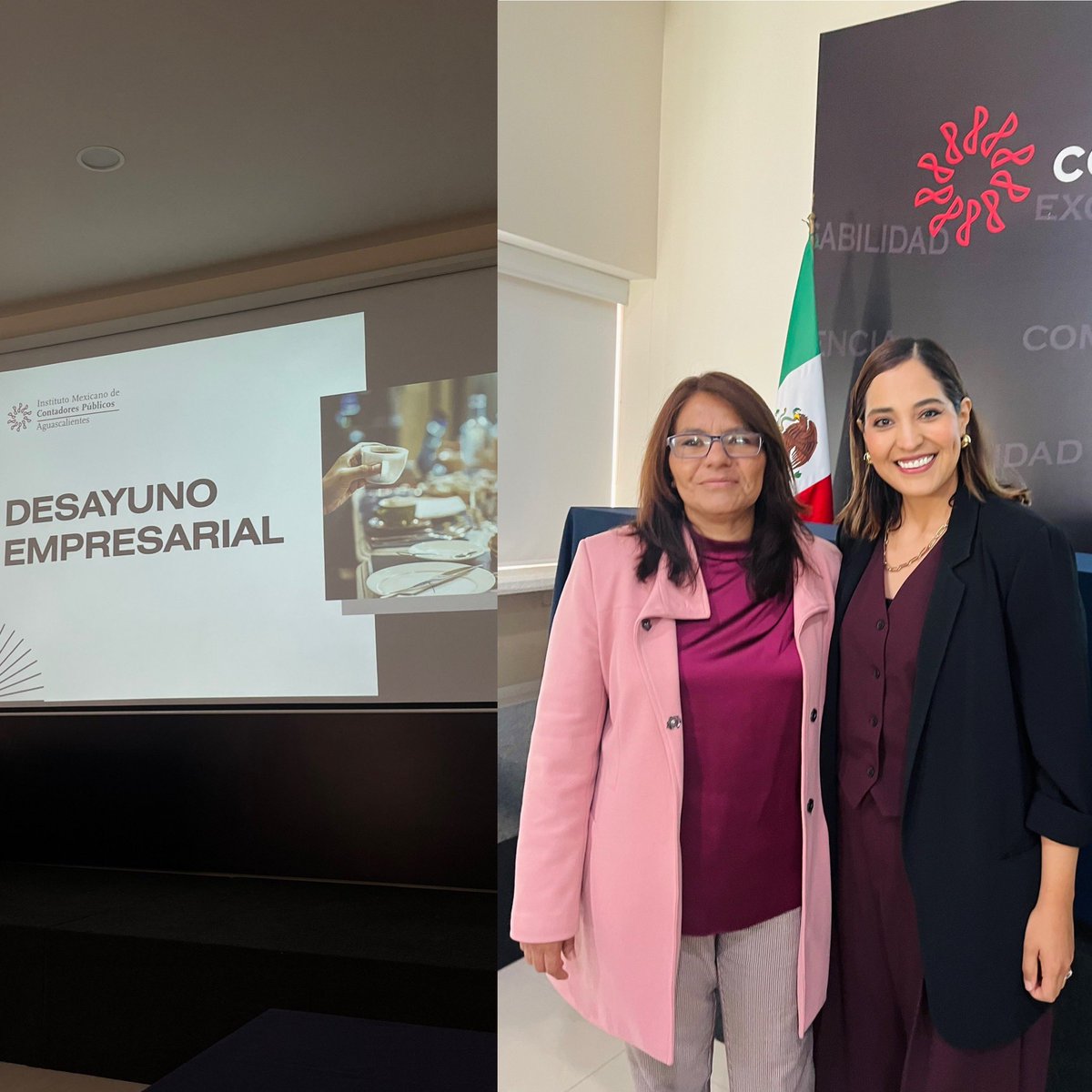 BMA_Ags's tweet photo. Nuestra presidenta, la Dra.  @ceciliapalomoc acudió hoy por la mañana a un desayuno empresarial, representando a nuestro capítulo en el Instituto Mexicano De Contadores Publicos Ags. para explorar líneas de colaboración en temas de relevancia para ambos gremios. https://t.co/Afp5D39O1E