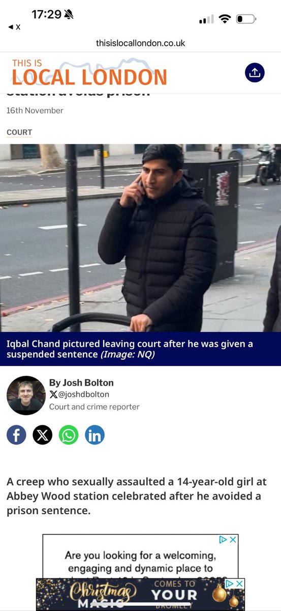 Sexually assaulted a 14 year old child, No Prison ! 

The Pakistani Immigrant was supported at court by his family, they don’t see any harm in sexually assaulting children, our children. It’s our fault we should keep our kids covered up and only let them out with male chaperones
