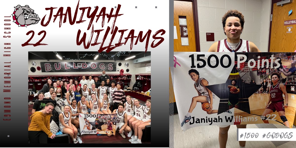 Edmond Memorial Girls Basketball (@emhsgirlsbb) on Twitter photo 1500 points and counting! ๐ช Last night <a href="/janiyahwill_9/">Janiyah Williams</a> reached a major milestone, joining a small elite group of players whoโve hit this mark. Here's to many more points and even bigger achievements ahead! Congrats!! #LegendInTheMaking ๐๐ฅ 1500 points and counting! ๐ช Last night <a href="/janiyahwill_9/">Janiyah Williams</a> reached a major milestone, joining a small elite group of players whoโve hit this mark. Here's to many more points and even bigger achievements ahead! Congrats!! #LegendInTheMaking ๐๐ฅ