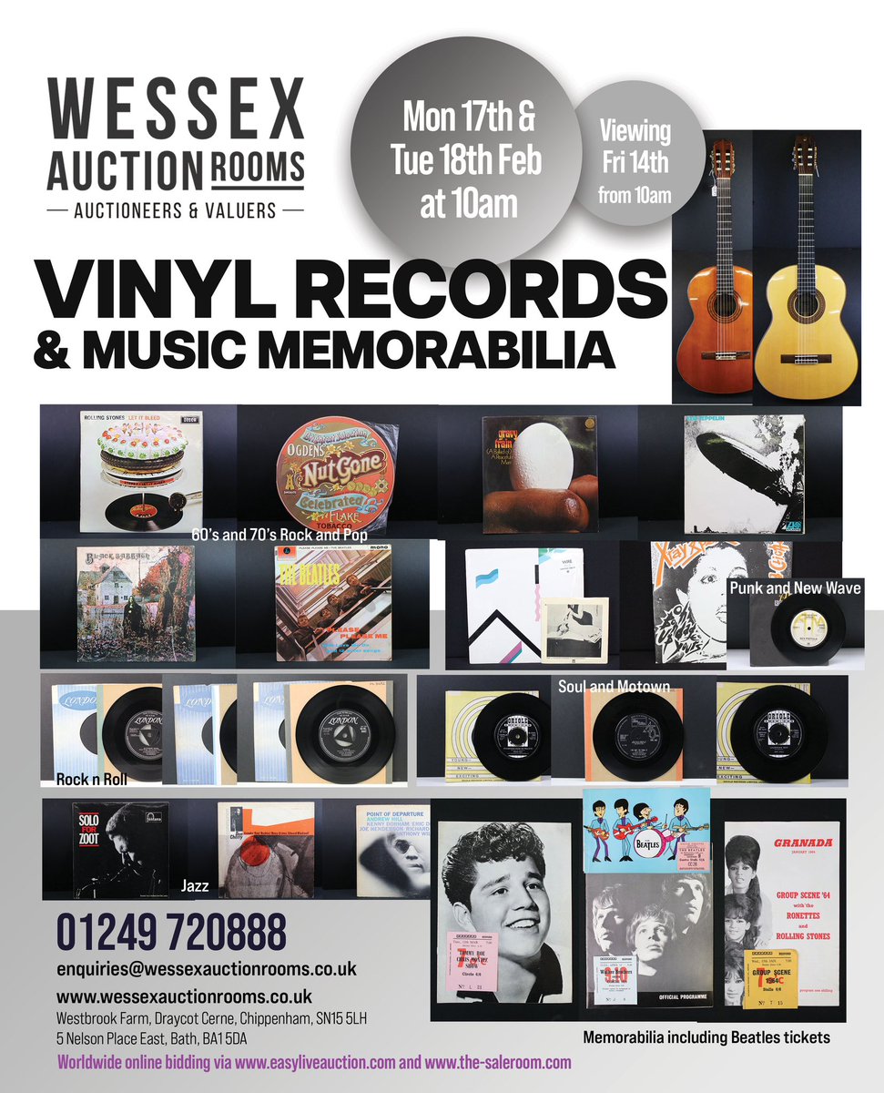 Second specialist #vinyl &amp; #musicmemorabilia #auction of the year. Full catalogue here - tinyurl.com/3krptf2y #vinylauction #rarevinyl #vinylcollection #vinylcollector