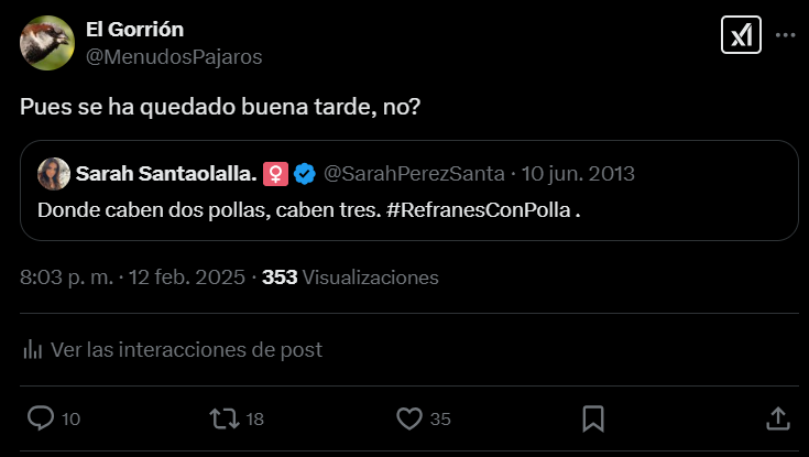 No va y lo borra.... <a href="/SarahPerezSanta/">Sarah Santaolalla. ♀</a> menos mal que hay captura