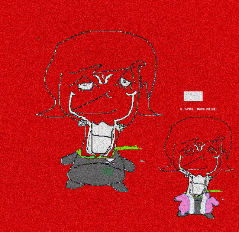 1954Network's tweet image. my new deltarune oc 
his name is Fat Ugly Disgusting 
he is red because he wants to kill you