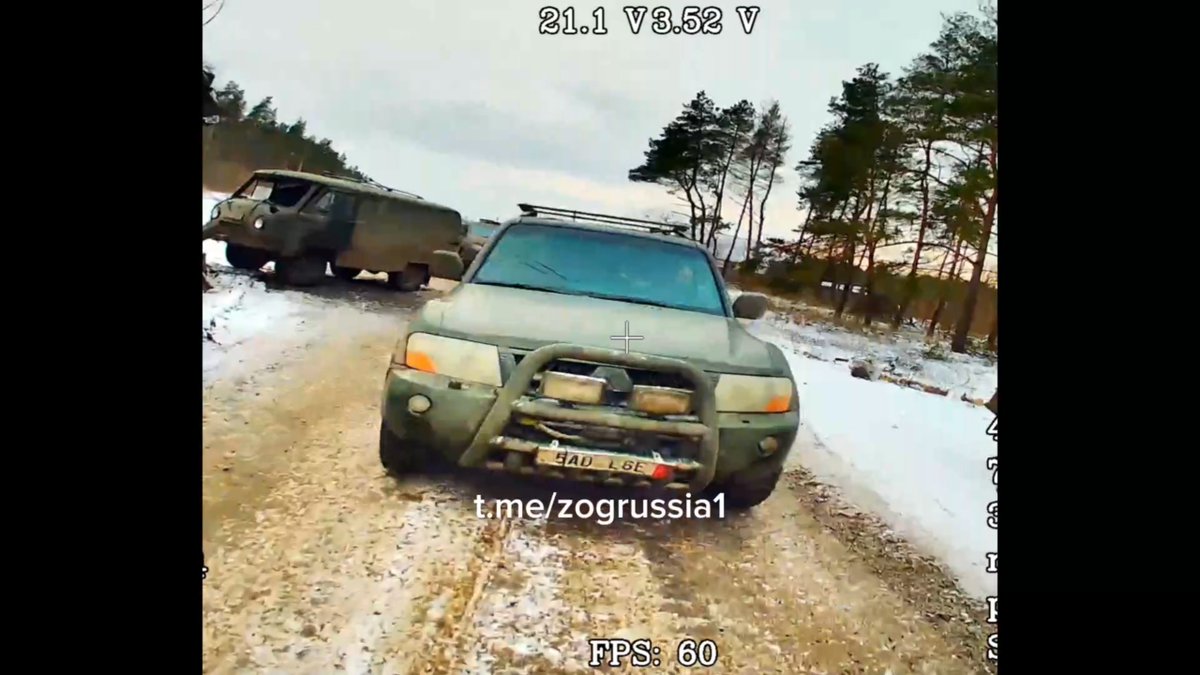 Vehicle ID Thread No.28

From a Video of FPV Strikes on Ukrainian Supplyroads in Sumy.

(I will do the Video i reposted earlier today in the coming days, maybe tomorrow)

We start with a Mitsubishi Pajero (Note Czech Licenseplate and an abandoned UAZ-452)