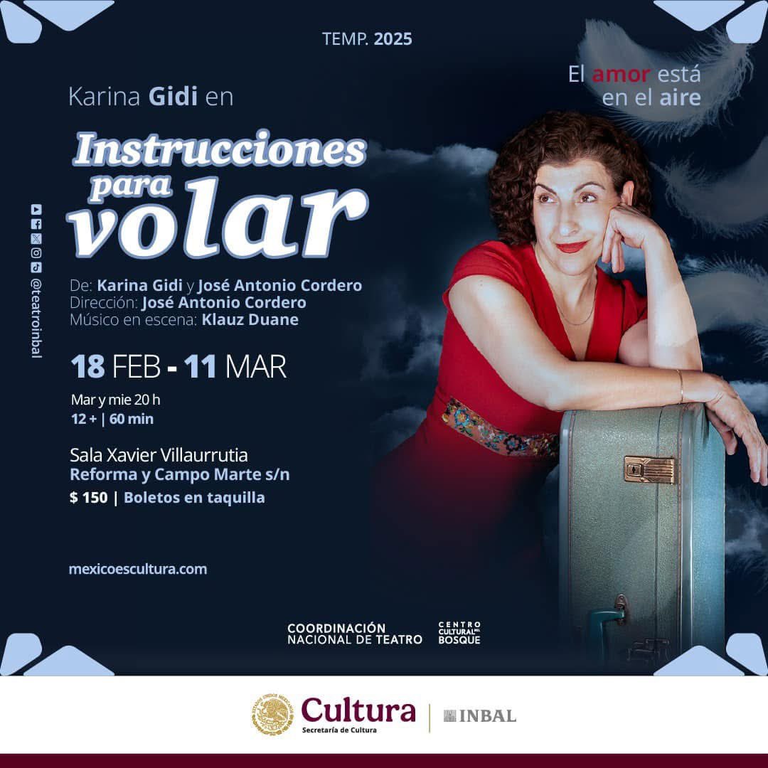 ¡El amor está en el aire!
Y porque queremos que abras tus alas al amor, tenemos una gran noticia:

“Instrucciones para volar”, de Karina Gidi y José Antonio Cordero, extiende su temporada.