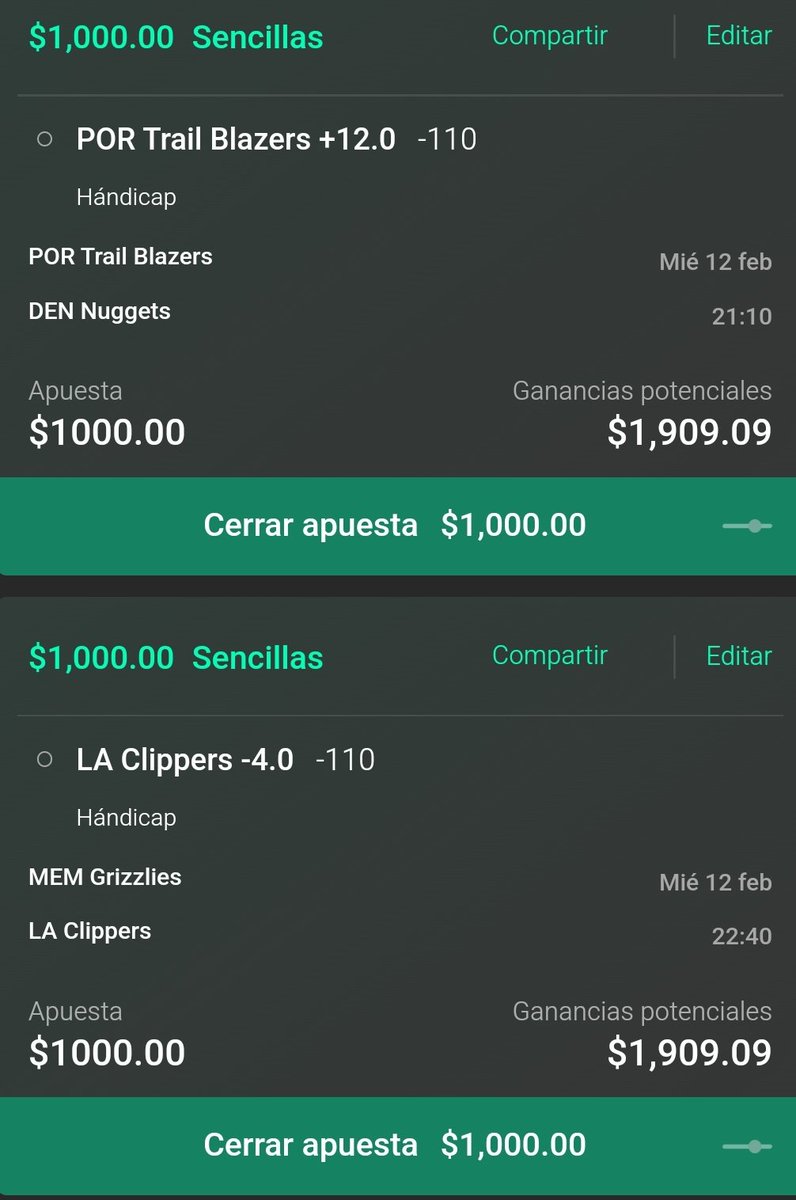 📝: Estos son mis picks de hoy con su respectiva proyección 👀

1) Stanford +1.5 (-110) 

P: STAN PK

2) Florida State +7 (-110)

P: FSU +4

3) Rockets #LiftOff-6 (-105)

P: HOU -7.5

4) Hornets #Hivementality @ Magic #MakeItMagic Under 205.5 (-110)

P: 200

5) Trail Blazers