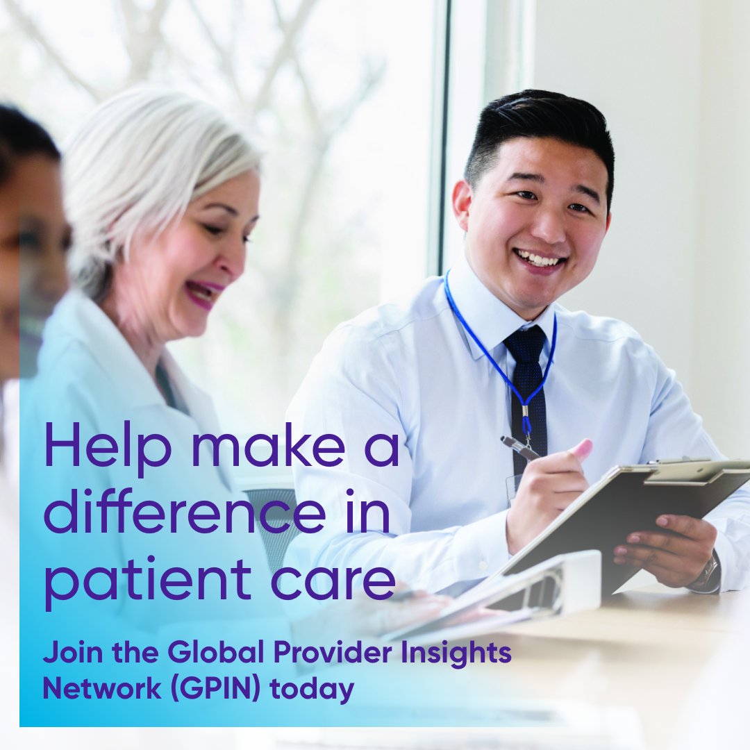 Our Global Provider Insights Network® (GPIN) need professional with your expertise to participate in honoraria-based market research.  Learn more and take a brief survey at : 

Nurses/PAs/NPs: ow.ly/a6Bh50UYQzv       

Oncologists/Hematologists: ow.ly/6oFO50UYQzw