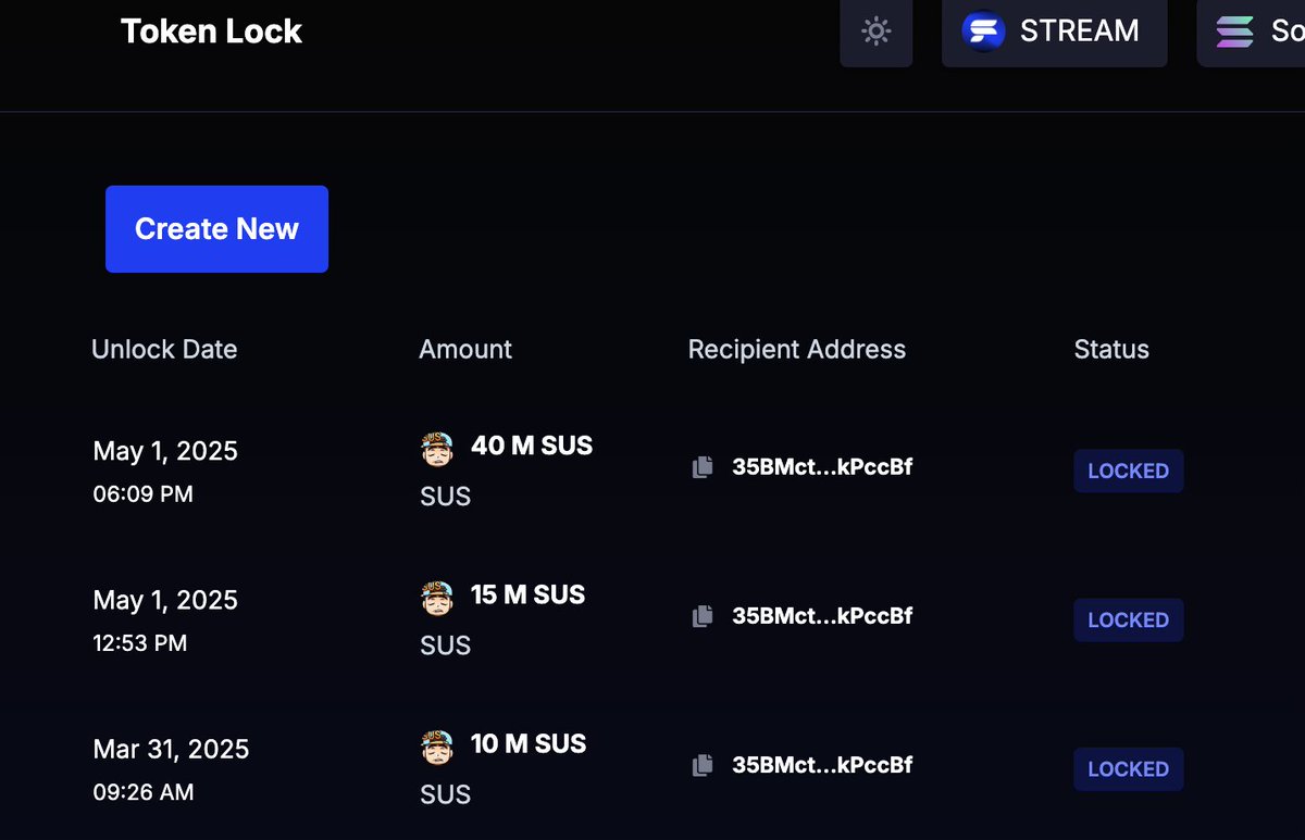 CoreyTonge's tweet image. $SUS HODLERS! More is... LOCKED IN! 💪🏼 Also I had to make the unlock date kinda $SUS. 6:09... 69 🥵