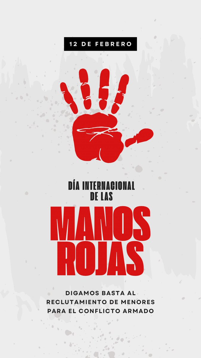 La Alta Consejería para La Paz y el posconflicto, oficina adscrita a la secretaría de gobierno del municipio de ciénaga, participa en el Día de las Manos Rojas porque rechazamos totalmente cualquier tipo de utilización de la población más joven en la guerra💛💚