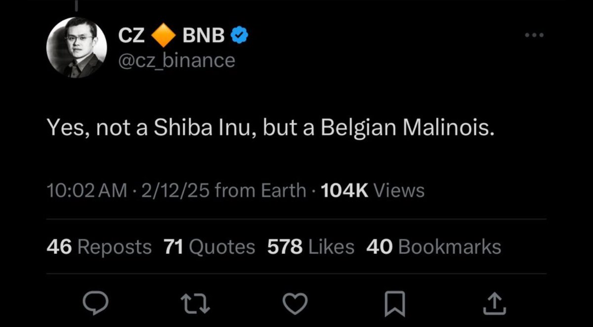 SmokezXBT's tweet photo. If you look at quoted tweet of Binance listing potential dogs within their ecosystem then consider CZ’s tweet (recent) stating his dog is not a Shiba but a Belgian Malinois it point to $cleo 👀

Bidded incase he confirms anywhere down the line.

2sRQ1DQL6tdQN1LJHaVGSC7sbcZ6NdkzmHdWubtEpump